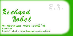 richard nobel business card